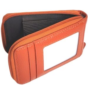 ``P25672 Men Credit Card Wallet With Zipper Closure